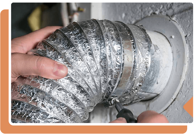 image of a repaired vent hose
