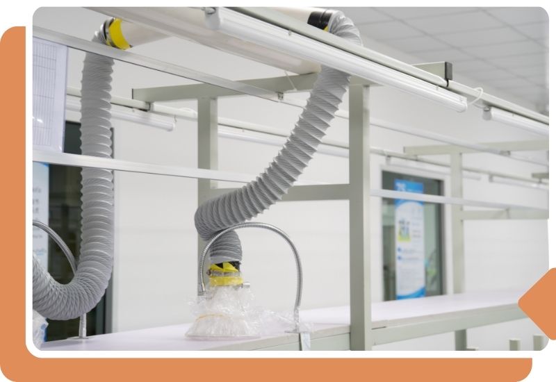 dryer vents in a commercial space